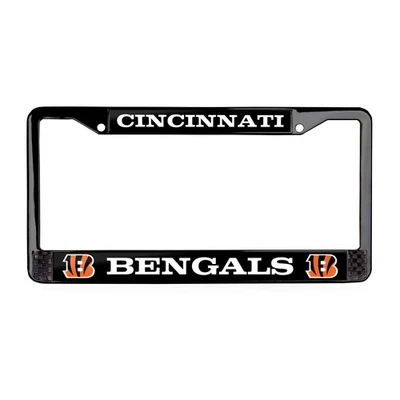 Quadro de placa de licença Cincinnati Bengals NFL 3D poliuretano cúpula preta carro-SUV - Imagem 1 de 3
