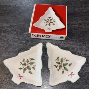 Nikko Weihnachten Bonbonieren 2er Set Weihnachtsbaum in OVP 1C - Bild 1 von 6