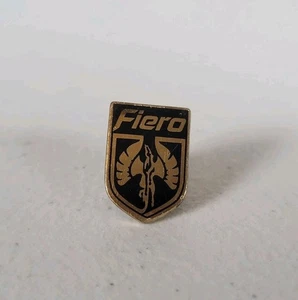 Vintage Pontiac Fiero Black & Gold GM Enamel Hat Lapel Pin Badge #389 - Picture 1 of 3