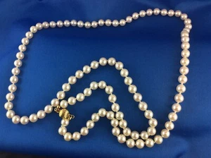 Perlencollier Kette, Schließe Gold 750, NP 2.800 DM pearl necklace - Bild 1 von 7