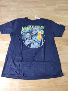 Star Wars Mandalorian Mando & Grogu Navy Graphic T-Shirt Size Large - Picture 1 of 4
