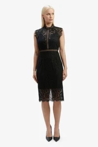 Bardot Lace Panel Dress Black Size 4 XS - Picture 1 of 6