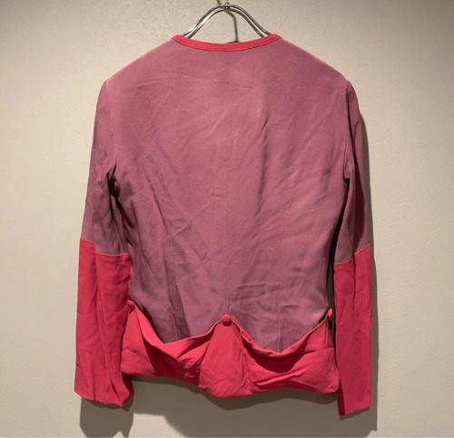 Giacca CELINE senza colletto 36 rosa x viola chiaro donna