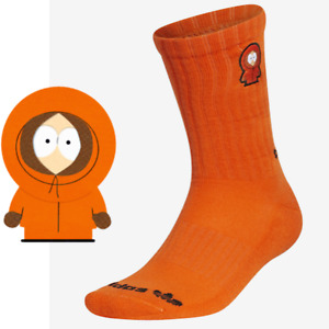 South Park X ADIDAS Orange Crew Socks Men’s sz L Large (6-12) Kenny McCormick