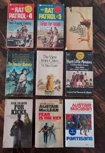 9 Vintage Action/Adventure/Science Fiction Paperback Books in Good Condition - Picture 1 of 5