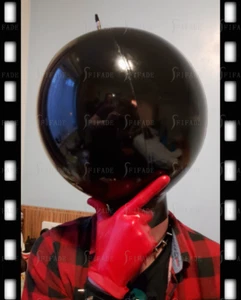 Latex Gummi Infallible Hoods Masks Ball Breathing Control Unisex Wear 0.4mm A56 - Bild 1 von 5