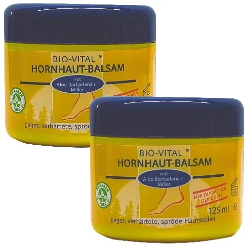 Bio-Vital Hornhaut Balsam Harnstoff Hornhautentfernung Fußcreme 125ml 2er Pack