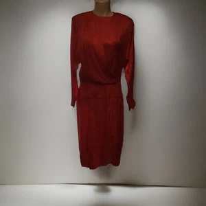 Dress, Vtg Liz Claiborne, 100% Silk, Shoulder Pads, Size 8, Excellent Condition - Picture 1 of 12