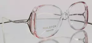Vintage HALSTON 63 CG63 Eyeglasses Violet VIO (CRYSTAL PINK) 55-16-140 USA - Picture 1 of 12