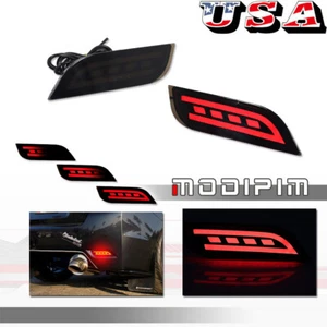 For Subaru Impreza WRX STi Smoked Rear Reflectors Foglight Tail Brake Lamps 2Pcs - Picture 1 of 12