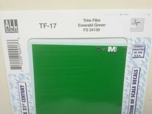 Foglio decalcomania pellicola tinta unita verde smeraldo microscala decalcomania TF-17 FS 34130 - Foto 1 di 2