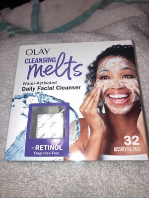 NEW Olay Cleansing Melts + Retinol Water-Activated Daily Facial Cleansers 32 - Image 1 of 2