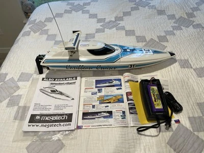 Megatech Caribbean Cruiser Remote Control Boat  W/ Battery Charge(no Controller) - Image 1 of 4
