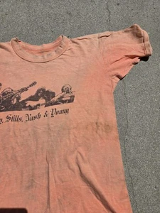 Camiseta Crosby Stills Nash And Young Vintage 1970 Rara Belleza Neil Young - Imagen 1 de 14