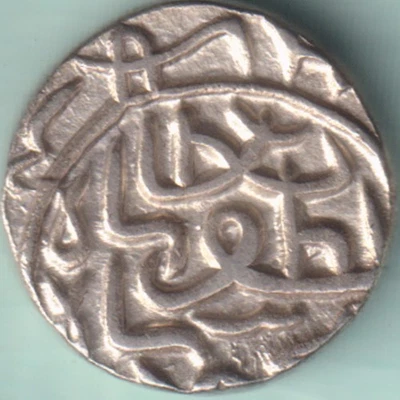GUJARAT SULTANATE SHAMS AL-DIN MUZAFFAR SHAH III ONE TANKA RARE SILVER COIN - Image 1 of 2