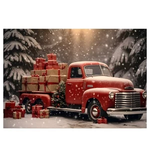 Weihnachten Hintergrund Stoff Party Neujahr Vintage Roter Kinder Fotost3058 - Bild 1 von 10