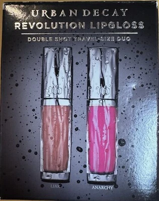 Urban Decay Double Shot Travel Size-Duo Lipgloss Liar/Anarchy 0.1 Fl Oz | Novo na caixa - Imagem 1 de 4