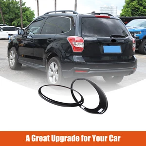 Glossy Black Car Front Rear Badge Ring Decorate Trim For Subaru Forester 2013-18 - Picture 1 of 10