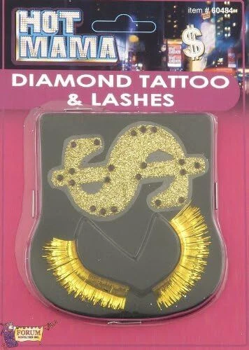 Lo último Mamá Tatuaje Pestañas Proxeneta Ho Dorado Vestido Elegante Halloween Disfraz Accesorio Foto 1 de 1