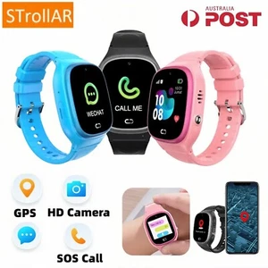 STROLLAR Kids Smart Watch SOS Calling HD Camera GPS LBS Waterproof Speaker Gifts - Picture 1 of 13