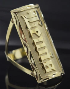 Individueller Ring mit Ihrem Namen auf 14K massiv Gold 100% handgefertigt - Bild 1 von 7