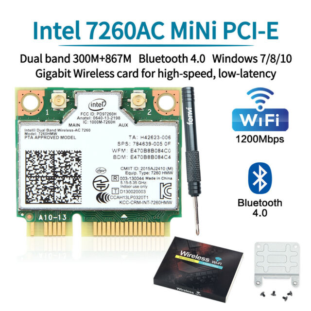  Intel Dual Band Wireless-AC 7260 2x2 Network plus Bluetooth  adapter (7260.HMWWB.R) : Electronics