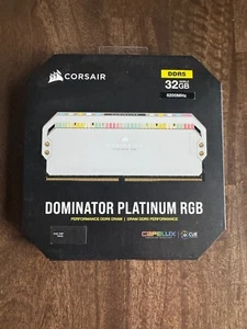 Corsair Dominator 32GB 16GBx2 DDR5 Memory PC6200 White *SHIPS TODAY!!* - Afbeelding 1 van 3