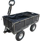 Handy THDLGT Large Steel Garden Trolley with Liner, Tray and Punctureless Wheels