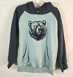 Gymboree Boy's Blue Embroidered Bear Hoodie Size Small 5-6 - Picture 1 of 3