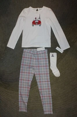 Janie and Jack Girls 3-Piece Outfit (Shirt, Pants, Socks) - Size 8 - NWT - Image 1 of 4