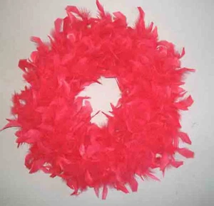 Red Valentine Feather Wreath - Picture 1 of 2