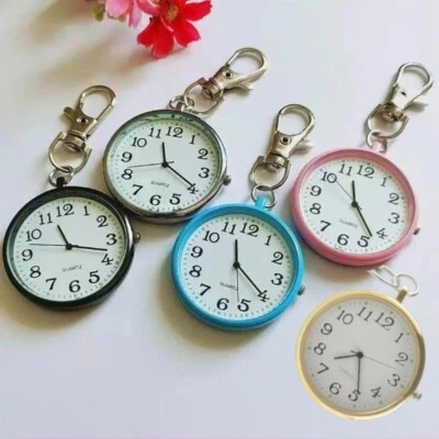 AURUM Mehrfarbig Quarz Taschenuhr mit Schlüsselanhänger 4cm Herren und Damen Quarzuhr