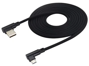 90 Degree Right Angle Micro USB Cable Fast Charging Cord 3/6/10FT For Samsung LG - Picture 1 of 10