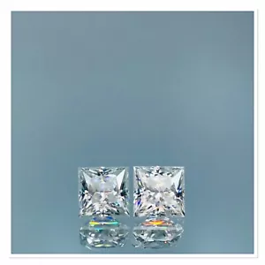 Moissanite Diamond 2.40 Carat D princess Cut LC Exceptional Quality Pure White - Picture 1 of 14