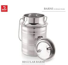 Stainless Steel Milk Can, Oil Can, Milk Barni, Ghee Storage Can, (1 Litter) UK