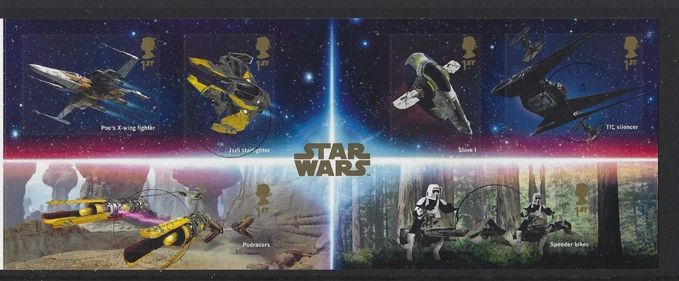 GREAT BRITAIN 2019 STAR WARS  MINIATURE SHEET WITHOUT BARCODE FINE USED - Image 1 of 1