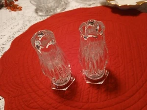 Mikasa Icicles Full Lead Crystal Stoppered Salt & Pepper Shaker Set / Germany - Picture 1 of 4