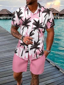 2-teiliges Set Herren Sommer Outfit Kurzarm Sweatshirt T-Shirts und Shorts Anzüge - Bild 1 von 23