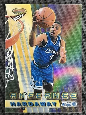 1996-97 Bowman's Best Shots Refractor Clear-Cut #BS7 Anfernee Hardaway Magic - Image 1 of 3