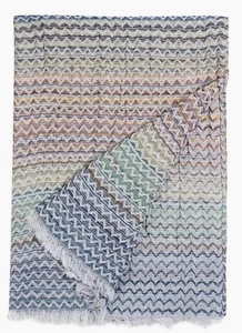 Missoni Home Simone Throw Zigzag Blanket Italy Chevron Linen 39"x75" $615 New - Picture 1 of 10