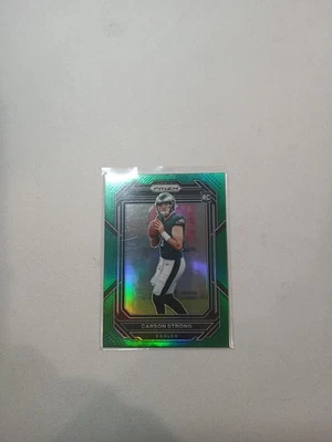 2022 Panini Prizm - Rookies Carson Strong #307 Green Prizm (RC) - Image 1 of 2
