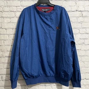 Pullover giacca a vento uomo vintage anni 90 polo golf Ralph Lauren blu navy taglia large - Foto 1 di 6