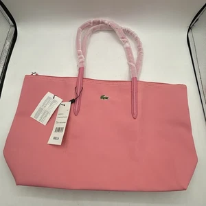 Lacoste L1 Large Shopping Bag Pink NWT 10.5 X 17.5 Inch - Picture 1 of 19