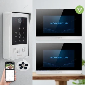 HOMSECUR 7" WIFI Video Doorphone Intercom Door Bell Password RFID Night Vision - Picture 1 of 10