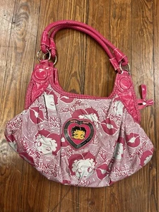Vintage Betty Boop Handtasche Y2K rosa Cartoon Handtasche Anime Herz Beuteltasche Bag - Bild 1 von 12