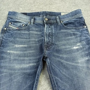 Jeans Diesel TEPPHAR uomo skinny W33 L32 blu slim carota elasticizzato invecchiato - Foto 1 di 13