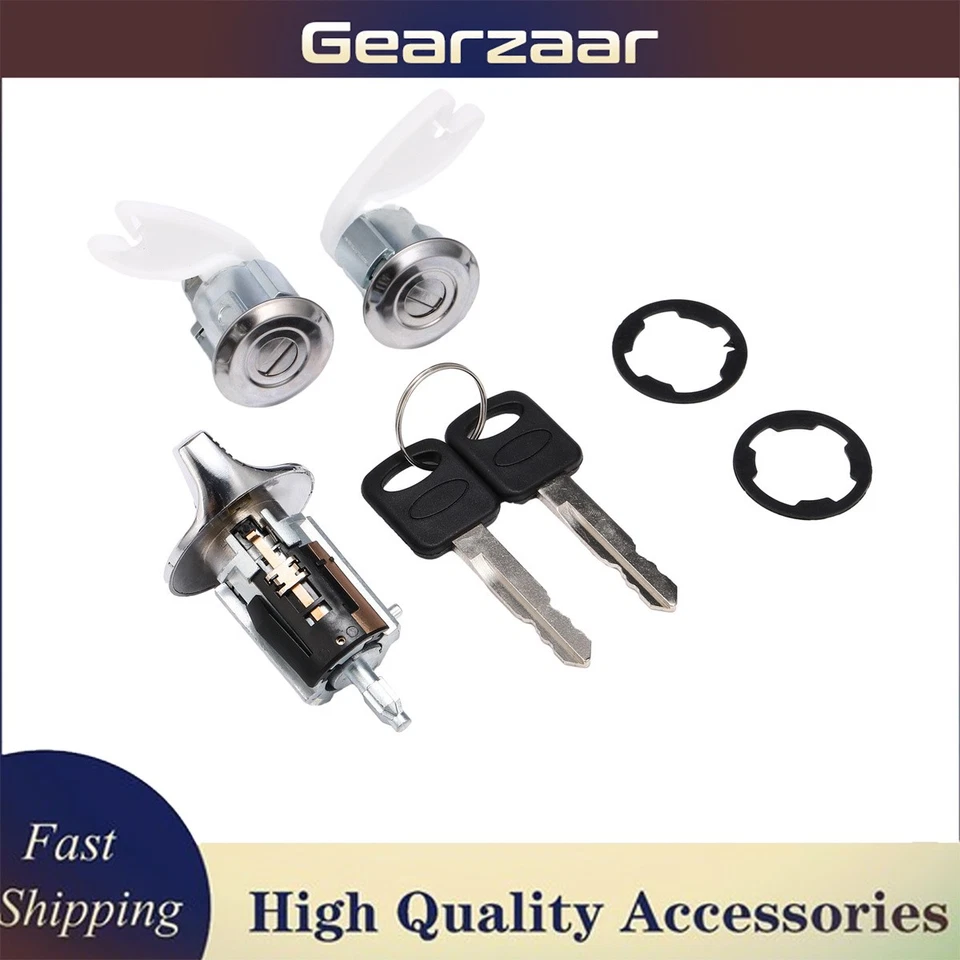 Interruptor de llave de encendido para 92-96 Ford F150/F250/F350 2 llaves encendido F3UZ1522050D Foto 1 de 4