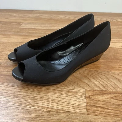 Zapatos de tacón de cuña Bandolino Candra2 para mujer talla 10 negros NUEVO Foto 1 de 4