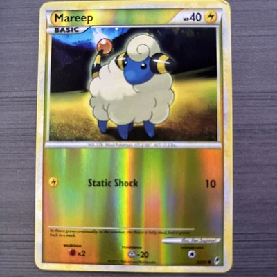 Pokémon Mareep TCG Reverse Holo Common Card 63/95 Call of Legends English 2011 - Image 1 of 2