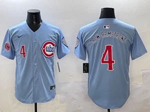 ¡¡NUEVO!! Cuervo cosido-Armstrong Pete #4 Chicago C nombre y número regalo hecho por ventilador - Imagen 1 de 11